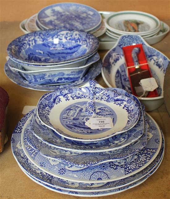 Spode Italian tableware, Portmeirion fish service, 5-pce & sundries